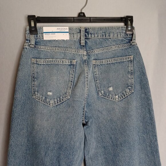 Arizona Jeans Juniors 3(Small) Baggy Through Hip/Thigh Low Rise Wide Leg Skater - Picture 5 of 10